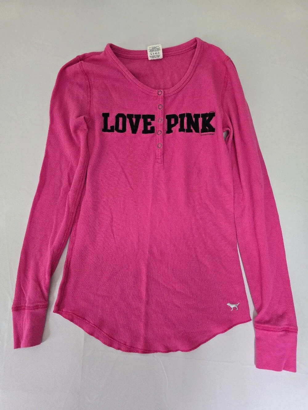 Victoria's Secret LOVE PINK Henley Size Small - Picture 2 of 9